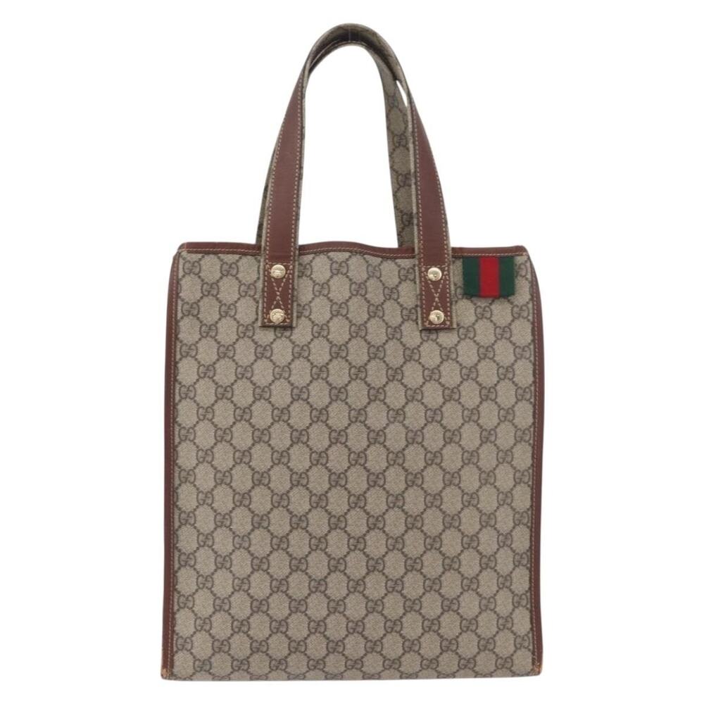 Gucci GG Supreme Web Tote Bag Beige